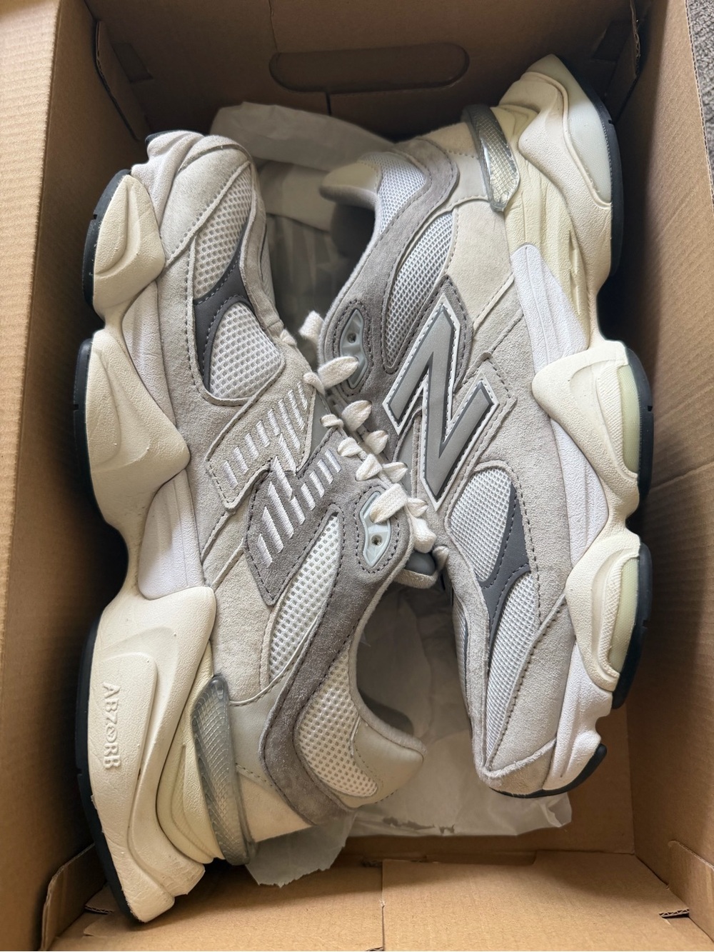 New Balance Neutral Gray and Off-White Retro Runner